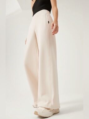 SUPESU Cubby Sweatpants Wide Leg Cream 28” inseam NWT XS Petite